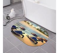 yuangjhop Turtles On The Beach Diatom Mud Floor Mat Bagno Antiscivolo Assorbente Mat Asciugatura Rapida Deodorante Bagno Zerbino Super Spessore Morbido Mat.
