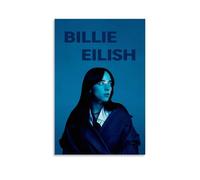 Yuangoes Poster di Billie Eilish Music, retrò, vintage, con copertina musicale, per stanza, decorazione artistica da parete per camera da letto, 30 x 45 cm
