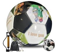 Yuanjkacenys Pallone da calcio personalizzato con nome, testo o foto, regalo personalizzato per allenatore, figlio, fidanzato, figlia, papà, mamma o qualsiasi fan del calcio