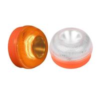 Yuanjoy 2 Pezzi V16 Luce di emergenza, base magnetica Segnale luminoso LED a 360° per auto, moto, batteria ricaricabile, modalità lampeggiante, giallo, fisso, bianco