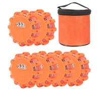 Yuanjoy 6 Pezzi Di Razzi Stradali A Led Lampeggianti Di Sicurezza, Con Base Magnetica E Luci Di Segnalazione A Gancio, 9 Modalità Di Illuminazione Per La Sicurezza Stradale Per Auto, Camion, Barche