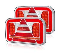 Yuanjoy Kit Fanale Posteriore LED, 10-30V Universale IP67 Impermeabile Super Luminoso Multifunzione Per Veicoli Stradali