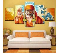 yuanjun Master Shirdi Sai Baba 5 Pezzi su Tela Wall Art Poster Print Home Decor