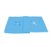 YUANKEECE Federa per cuscino facciale, in tessuto non tessuto, usa e getta, per spa, salone di bellezza, igienico assorbente, traspirante, morbido, delicato sulla pelle, con foro pretagliato (blu