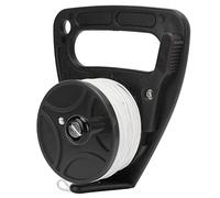 YUANKEECE Mulinelli da immersione, avvolgicavo per corda da immersione, mulinello a dito multiuso con cavo bianco da 46 m per immersioni in grotta. (Puleggia nera)