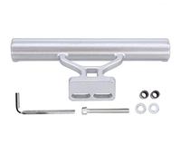 YUANKEECE Prolunga per Manubrio Bici, Lega di Alluminio, Chiusura a Doppia Vite, Design Leggero e Cavo, Spazio Extra per Telefono, Luce, Supporto per Computer (Argento)