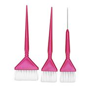 YUANKEECE Spazzole per Tintura Capelli per Tintura Capelli Decolorante, Set 3 Pezzi con Manico ergonomico, Spazzole in Plastica ABS a Doppia Estremità per Styling e Modellatura