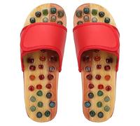 YUANKEECE Tappetino per massaggio plantare per digitopressione, pietra, per sollievo dalla fascite plantare, resistente pelle PU e base EVA, due opzioni di colore (Rosso 40)