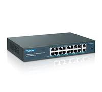 YuanLey 18 Porte Gigabit PoE Switch, 16 Porte PoE+ 1000 Mbps, 2 Gigabit Uplink, 250W 802.3af/at, Desktop Metallo/montaggio su rack, Switch di Rete Plug and Play Non gestito