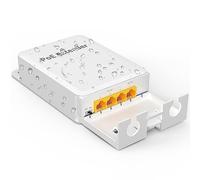 YuanLey Outdoor Gigabit PoE Extender 1 in 3 Out, 802.3af/at Ripetitore PoE IP66 Impermeabile, Vlan, Estensione di Ulteriori 100m di Alimentazione e Trasmissione Dati, Montaggio a Parete Plug and Play