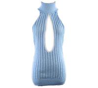 YUANMO Maglione Pullover Sexy Anime Cosplay Maglione Aperto Senza Maniche Stile Giapponese con Collo Dolcevita