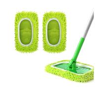 Yuannee Cuffietta in Microfibra,2 PCS Verde Riutilizzabile Panni in Microfibra Panno Microfibras Pavimenti Straccio Lavapavimenti per Uso Umido e Secco per Mocio in Microfibras Di Ricambio