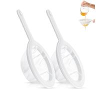 Yuannee Filtro a Maglia Fine 200/400 Mesh,2 PCS Setaccio da Cucina in Plastica Riutilizzabile Colino per Alimenti con Rete in Nylon per Filtrare Liquidi Olio caffè Succhi Marmellate