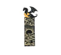 Yuannee Segnalibri Drago In Oro Nero,Segnalibro Drago Double Face Pattern con Sole e Nuvole Acrilico da Personalizzare Segnalibro Vintage Per Gli Amanti Della Lettura