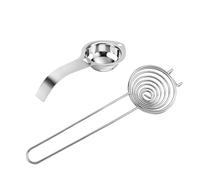 Yuannee Separatore Uova Professionale,2 Pezzi Acciaio Inossidabile con Doppio Manico Lungo Corto Design Argentato per Separazione Tuorlo Albume Rapida Accessorio Cucina per Dolci Proteine