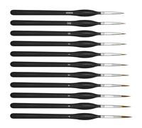 Yuannee Set di Pennelli per Pittura,11 PCS Pennelli Miniature Set di Pennello per Dettagli Fini Pittura per Acrilico Acquerelli Pennello per Dipingere per Miniatura Warhammer Citadel Game Workshop