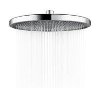 YUANNY - Soffione doccia a pioggia, 10 pollici, a risparmio idrico, universale, con ugelli anticalcare, soffione rotondo grande, Ø 26 cm, stabile ABS cromato