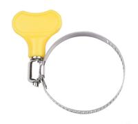 Yuanpgky 10 fascette stringitubo regolabili da 10 a 38 mm, con manico in plastica gialla per connessioni per tubi, clip per tubi in acciaio inox per autoveicoli e (25-38 mm, 10 pezzi)