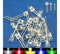 Yuanpgky 100 luci LED super luminose da 3 mm, colore rosso, blu, verde, bianco, giallo, per progetti elettronici, indicatori di direzione, circuiti fai da te, tensione CC 2-3 V, (giallo)