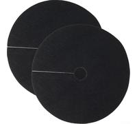 Yuanpgky 12 tappetini per pacciamatura in tessuto non tessuto per guardie ad anello, protezioni per arbusti a disco da 15-42 cm con foro interno, copertura per piante da giardino nera per controllo e