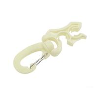 Yuanpgky 3 fascette stringitubo da immersione per tubo doppio BCD, supporto per tubo da snorkeling con gancio a scatto, in acciaio inossidabile 304 e PP, si illuminano al buio, girevole a 360°