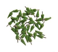 Yuanpgky 40 alberi modellini per paesaggi di diorama e giochi di guerra, alberi in plastica in miniatura in verde, modelli in scala di altezza 4,5 cm e 3,5 cm, per decorazione bonsai (H 3,5 cm)