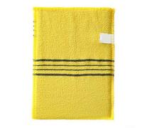 Yuanpgky 5 asciugamani esfolianti per il corpo, stile coreano, italiano, asiatico, morbido cotone in poliestere per una pulizia delicata della pelle e massaggio (giallo)