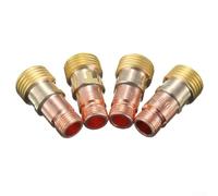 Yuanpgky 5 pinze in ottone per connettore a lente a gas tozzo con rete compatibile con torcia di saldatura TIG serie WP-17/18/26, dimensioni 14 x 28,1 mm (5 pezzi 2,4 mm)
