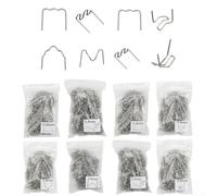 Yuanpgky 800 graffette a caldo da 0,6 mm e 0,8 mm, kit di riparazione per saldatura in plastica con acciaio inossidabile 304, per paraurti auto e materiali plastici, tra cui nylon, PVC, ABS