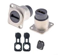 Yuanpgky Accoppiatore adattatore multichip ad alta densità da femmina a femmina con supporto 4K per TV Box, per serie Xbox e lettori RAY, lega di rame (argento)