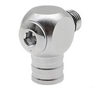 Yuanpgky Adattatore per tubo flessibile a bassa pressione per immersioni SCUBA - Connettore in ottone cromato tra il primo e il secondo stadio, filettatura 3/8-24 pollici, girevole a 360°, include 1