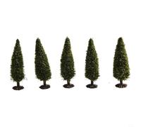 Yuanpgky Alberi modellini di alberi in miniatura per villaggio di Natale e 15 pezzi nelle misure 9 cm, 10 cm e 12,5 cm