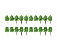 Yuanpgky Alberi modellini per paesaggi di diorama e giochi di guerra, ferrovia, confezione da 20, altezza 9 cm e 5 cm, fogliame artificiale in plastica verde, per decorazioni da giardino in miniatura