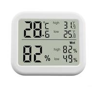 Yuanpgky Ampio display e misuratore di umidità per la casa e la stanza dei bambini, termometro esterno con lo stesso schermo di visualizzazione di temperatura e umidità, ABS compatto