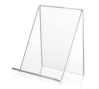 Yuanpgky Banco di mostra trasparente acrilico per libreria con design obliquo per lo scaffale di stoccaggio al dettaglio dell'ufficio domestico