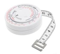 Yuanpgky BMI - Metro a nastro retrattile, 150 cm, con pulsante di bloccaggio per monitoraggio della dieta e misurazioni del corpo su petto, vita, fianchi, cosce e