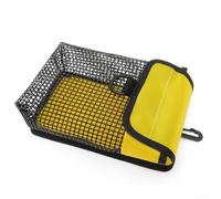 Yuanpgky Borsa per attrezzatura da snorkeling | Rete in PVC resistente con anello a D e fibbia girevole, compatta e leggera per accessori da immersione per PMI (giallo oca A)