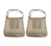 Yuanpgky Borsa per raccogliere funghi in rete con cinghia regolabile e pratica custodia, per la raccolta all'aperto di frutta e verdura (verde)