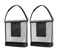 Yuanpgky Borsa per raccogliere funghi in rete con cinghia regolabile e pratica custodia, per la raccolta all'aperto di prodotti da giardino, verdure, frutta (colore nero)