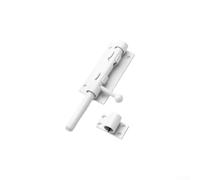 Yuanpgky Bullone in acciaio inossidabile 304 con foro di bloccaggio, chiavistello di sicurezza ispessito per uso domestico e giardino, compatibile con piastra di fissaggio per porta, (bianco)