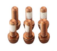 Yuanpgky Bulloni per pinza freno a disco, M6 x 18 mm, 6 pezzi, viti di fissaggio per freno a disco, compatibili con struttura in acciaio e finitura rivestita in PVD (arancione)