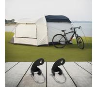 Yuanpgky Burley - Accoppiatore per gancio di traino per bicicletta, 2 set di teste di trazione a 90 gradi, compatibili con QR e assi solidi fino a 12,2 mm, robusta struttura in acciaio