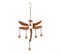 Yuanpgky Carillon a vento con 6 campane, decorazione da giardino in metallo, per esterni, balcone, corridoio, design rustico in ferro con melodie rilassanti, pre-assemblato per una facile