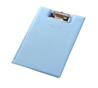 Yuanpgky Cartellina portablocco pieghevole per formato A4, con coperchio, lavagna e clip in metallo, porta documenti con fessura per penna e tasca interna, 315 mm x 225 mm (azzurro)