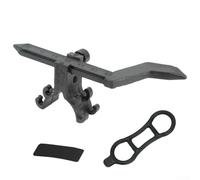 Yuanpgky Cavalletto per regolazione e riparazione dei cerchioni, compatibile con ruote anteriori e posteriori per ruote di bici, strumento leggero in ABS con elastici in gomma per on-the-go (nero)