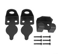 Yuanpgky Chiavistello per cancello in acciaio per legno, PVC, vinile, recinzioni metalliche, 45,7 cm, resistente, con design anti-fibbia, finitura nera resistente alla ruggine