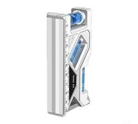 Yuanpgky Compatto per mini righello magnetico con margine di errore di 0,5 mm ad alta precisione, flaconcini a bolle a doppia linea, misurazione dell'angolo di 45°/90°/180° (150 mm)