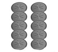 Yuanpgky Confezione da 10 coperture decorative per cavi da 70 mm, in PVC, per casa, ufficio, gestione della scrivania, compatibili con aperture verso l'alto (grigio)