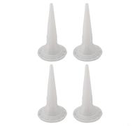Yuanpgky Confezione da 2 beccucci in plastica per applicazione colla strutturale bocca sigillante morbido silicone vetro strumenti di costruzione colore bianco (4 pezzi)
