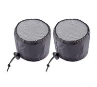 Yuanpgky Confezione da 2 coperture di ventilazione per tenda da coltivazione con fascia elastica e fibbie fisse, rete filtrante antipolvere in tessuto Oxford impermeabile per tende per piante